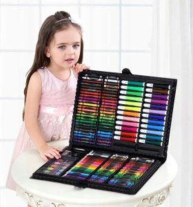 ZESTAW ARTYSTYCZNY W WALIZCE 168el CZARNY KIDDO-02 3