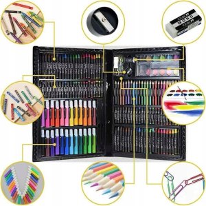 ZESTAW ARTYSTYCZNY W WALIZCE 168el CZARNY KIDDO-02 4