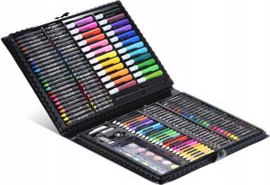 ZESTAW ARTYSTYCZNY W WALIZCE 168el CZARNY KIDDO-02 9