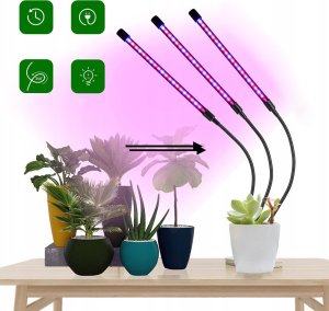 LAMPA DO ROŚLIN 3 GŁOWY SLIM 3 HEAD GROW LIGHT 3