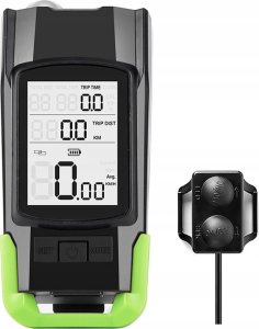 LICZNIK ROWEROWY Z LAMPKĄ + LAMPKA TYLNA BK-1718B 3