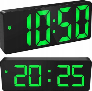 BUDZIK ELEKTRONICZNY CZARNY WĄSKI CLK-01 1