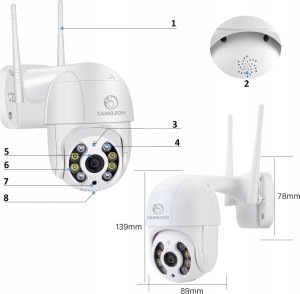 KAMERA ZEWNĘTRZNA BIAŁA 8MPX CAMELEON ABQ-A8 14