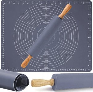 STOLNICA SILIKONOWA + WAŁEK COOKIE-SET 1