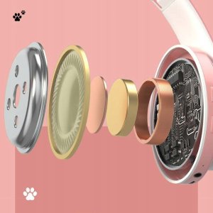 SŁUCHAWKI BEZPREWODOWE KOCIE USZY RÓŻOWE LX-B39A 3