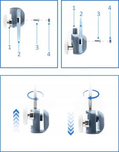 ROLKI DO KABINY PRYSZNICOWEJ 8szt. ZK-01 11