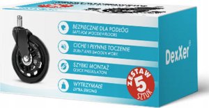 KÓŁKA DO FOTELA KAUCZUKOWE 5 SZTUK C-75 czarne 13