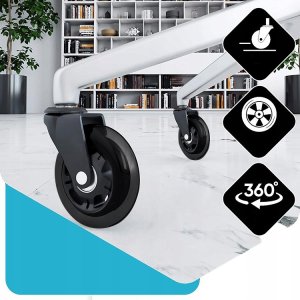 KÓŁKA DO FOTELA KAUCZUKOWE 5 SZTUK C-75 czarne 3