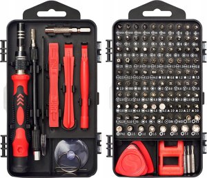 ZESTAW NARZĘDZI PRECYZYJNYCH Z BITAMI BSA-115 czerwony 2