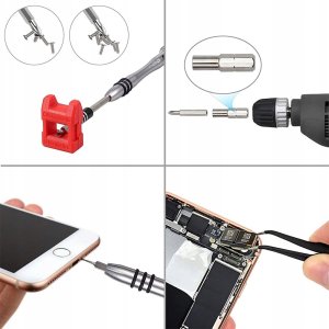 ZESTAW NARZĘDZI PRECYZYJNYCH Z BITAMI BSA-115 czerwony 5