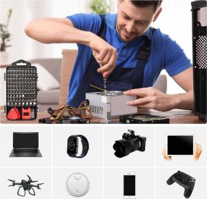 ZESTAW NARZĘDZI PRECYZYJNYCH Z BITAMI BSA-115 czerwony 6