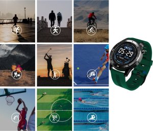 SMART WATCH SILICONE F22 GREEN 6