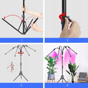 LAMPA DO ROŚLIN 4 GŁOWY SLIM 4 HEAD GROW LIGHT 13