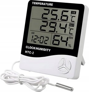 STACJA POGODY TERMOMETR HIGROMETR PŁASKA Z SONDĄ NK5253 2