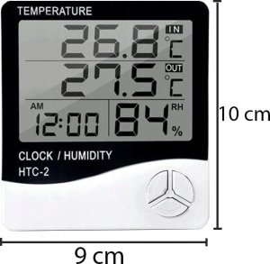 STACJA POGODY TERMOMETR HIGROMETR PŁASKA Z SONDĄ NK5253 6