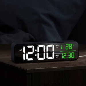 ZEGAR ELEKTRONICZNY Z WYŚWIETLACZEM LCD 3888 czarny 12