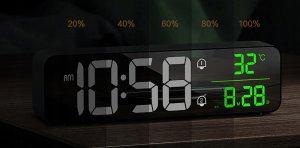 ZEGAR ELEKTRONICZNY Z WYŚWIETLACZEM LCD 3888 czarny 3