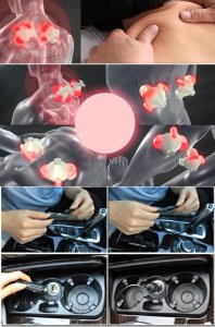 MASAŻER KARKU SHIATSU 6 PRZYCISKÓW HT-P002 6