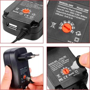 ZASILACZ UNIWERSALNY Z USB 30W SY-050120 8