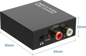 KONWERTER OPTYCZNY TOSLINK RCA3 YQ-2 6