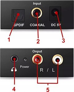 KONWERTER OPTYCZNY TOSLINK RCA3 YQ-2 9