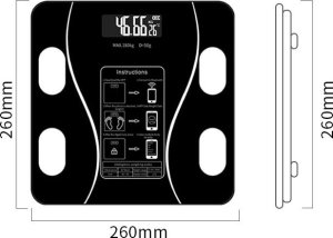 Waga łazienkowa Fala ANALITYCZNA WAGA ŁAZIENKOWA BLUETOOTH M1G936 12