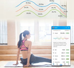Waga łazienkowa Fala ANALITYCZNA WAGA ŁAZIENKOWA BLUETOOTH M1G936 10
