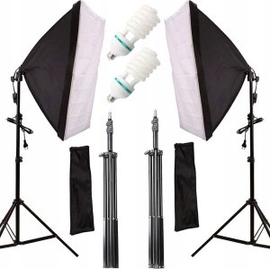 ZESTAW 2x SOFTBOX 50x70 + STATYW DOUBLE SHOX-003 1