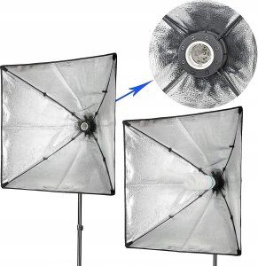 ZESTAW 2x SOFTBOX 50x70 + STATYW DOUBLE SHOX-003 12