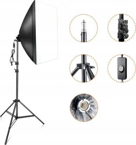 ZESTAW 2x SOFTBOX 50x70 + STATYW DOUBLE SHOX-003 14
