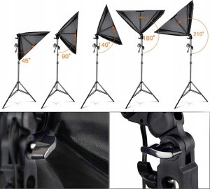 ZESTAW 2x SOFTBOX 50x70 + STATYW DOUBLE SHOX-003 7