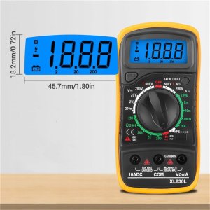 CYFROWY MIERNIK PRĄDU POMARAŃCZOWY XL830L 4