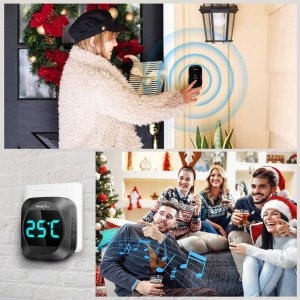 DZWONEK BEZPRZEWODOWY Z TERMOMETREM w899 8
