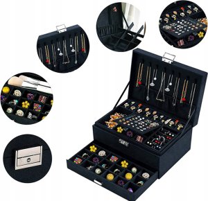 SZKATUŁKA NA BIŻUTERIĘ CZARNA ONYX01 9