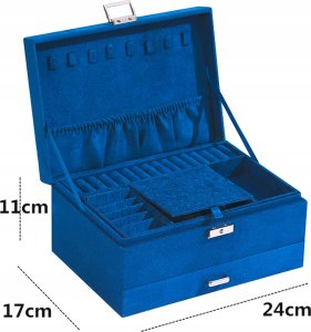 SZKATUŁKA NA BIŻUTERIĘ NIEBIESKA ONYX01 11