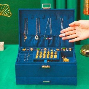 SZKATUŁKA NA BIŻUTERIĘ NIEBIESKA ONYX01 2