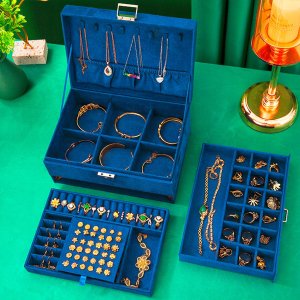 SZKATUŁKA NA BIŻUTERIĘ NIEBIESKA ONYX01 4