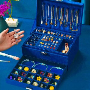 SZKATUŁKA NA BIŻUTERIĘ NIEBIESKA ONYX01 7