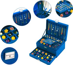 SZKATUŁKA NA BIŻUTERIĘ NIEBIESKA ONYX01 9