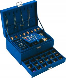 SZKATUŁKA NA BIŻUTERIĘ NIEBIESKA ONYX01 10