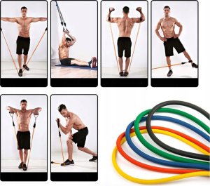 ZESTAW 5 GUM TRENINGOWYCH Z UCHWYTAMI TB2 3