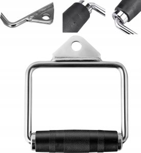 UCHWYT DO WYCIĄGU STALOWY Z GUMĄ GYM-2 2