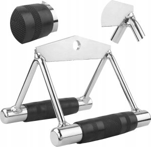 UCHWYT DO WYCIĄGU STALOWY TRÓJKĄTNY Z GUMĄ GYM-4 1