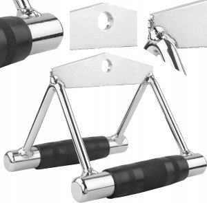 UCHWYT DO WYCIĄGU STALOWY TRÓJKĄTNY Z GUMĄ GYM-4 6