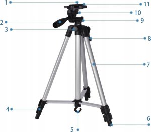 Statyw Manfrotto STATYW 133cm SREBRNY 1 K10+ 15