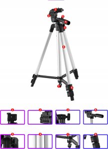 Statyw Manfrotto STATYW 133cm SREBRNY 1 K10+ 5