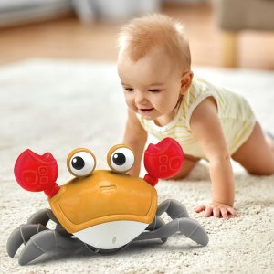 ZABAWKA UCIEKAJĄCY KRAB DLA DZIECI POMARAŃCZOWY QC-1Y 2