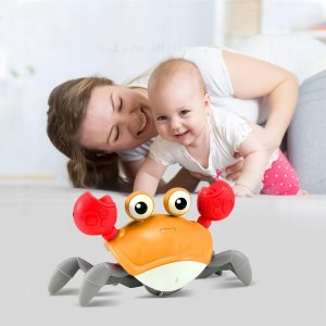 ZABAWKA UCIEKAJĄCY KRAB DLA DZIECI POMARAŃCZOWY QC-1Y 5