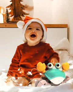 ZABAWKA UCIEKAJĄCY KRAB DLA DZIECI NIEBIESKI QC-1Y 21