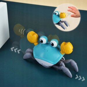 ZABAWKA UCIEKAJĄCY KRAB DLA DZIECI NIEBIESKI QC-1Y 24